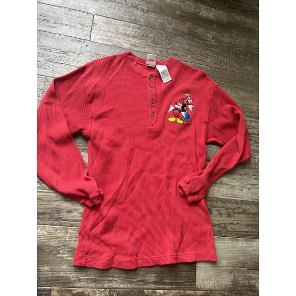 Vintage Disney Catalog Waffle Size Medium Knit Embrodiered‎ Mickey Mouse Goofy - Picture 1 of 7